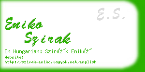 eniko szirak business card